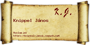 Knippel János névjegykártya